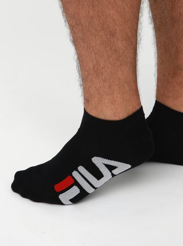 Sada dvou párů pánských černých nízkých ponožek FILA