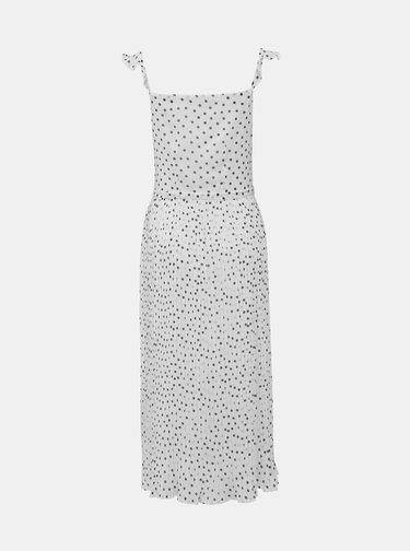 Biele bodkované midišaty Dorothy Perkins