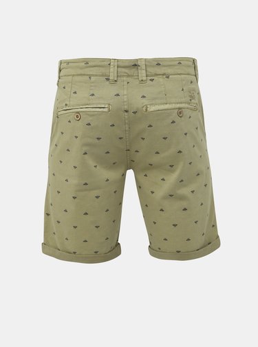 Khaki vzorované kraťasy Blend