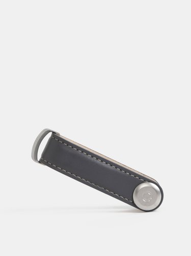 Šedá kožená kľúčenka Orbitkey