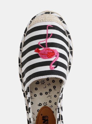 Čierno-biele dámske pruhované espadrilky Haily´s Mingo
