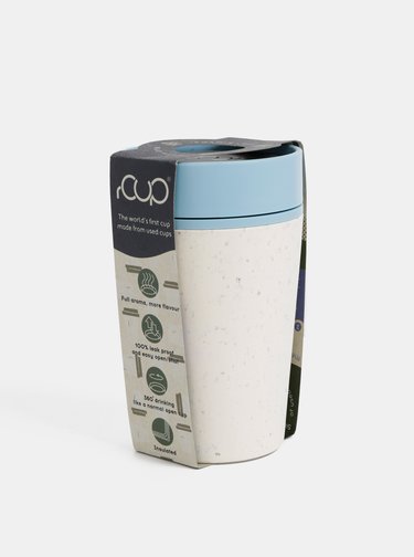 Modro-krémový cestovní hrnek rCUP 227 ml