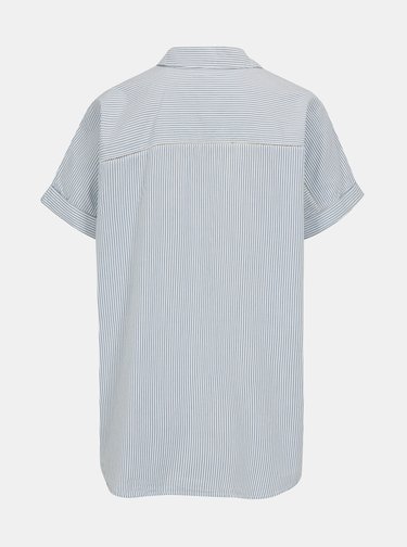 Camasa alba in dungi cu broderie florala Scotch & Soda