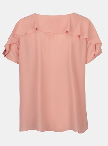 Bluza roz pal cu volane si decupaje Dorothy Perkins Curve