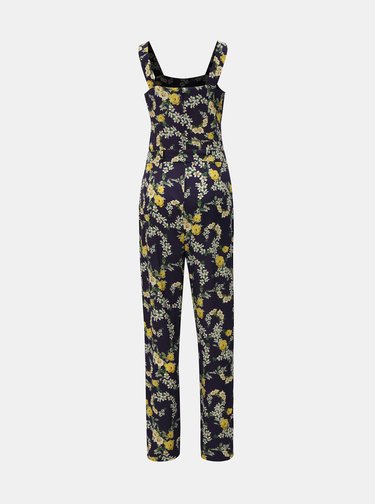 Tmavě modrý květovaný overal s páskem Dorothy Perkins Tall