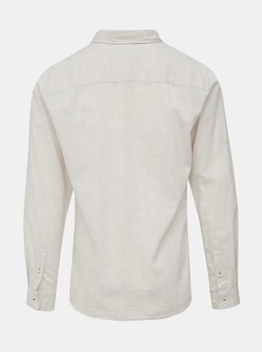 Krémová košeľa Jack & Jones Lunddahl
