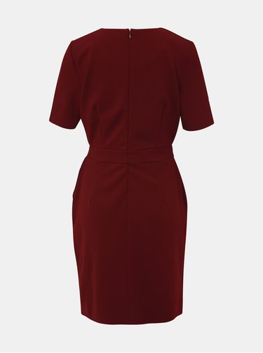 Vínové púzdrové šaty VERO MODA Corine