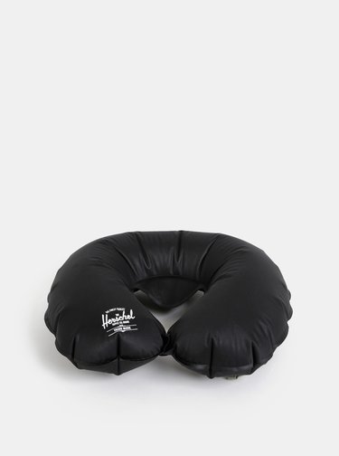 Čierna cestovná sada šlapiek, štupľou do uší, vankúša a masky na spanie Herschel Supply Amenity