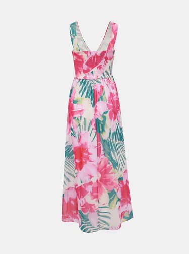 Růžové květované maxišaty Dorothy Perkins