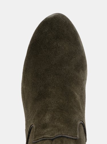 Khaki semišové kotníkové boty Tamaris