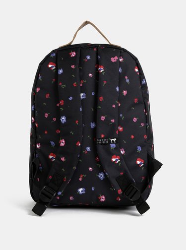 Čierny kvetovaný batoh The Pack Society