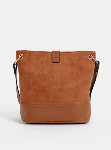 Hnědá crossbody kabelka v semišové úpravě Dorothy Perkins