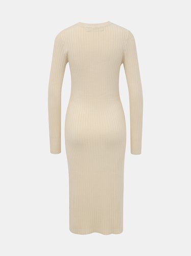 Krémové svetrové midišaty VERO MODA Timiglory