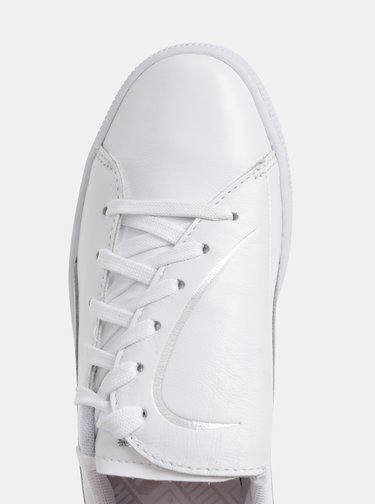Bílé dámské kožené tenisky Puma Basket Crush