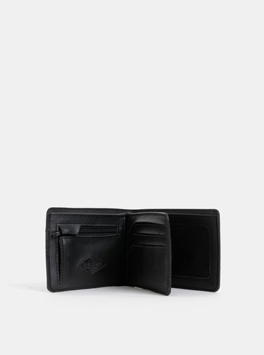 Čierna kožená peňaženka Quiksilver Mackix