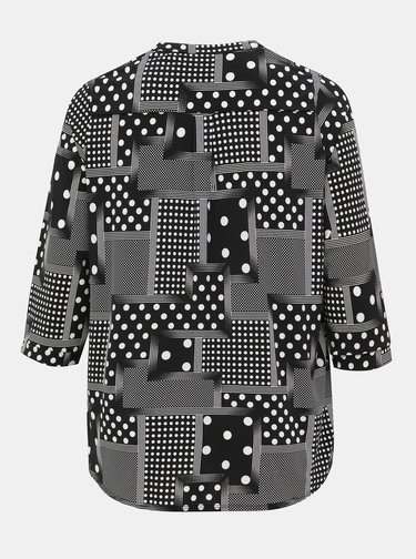 Čierna vzorovaná blúzka Dorothy Perkins Curve