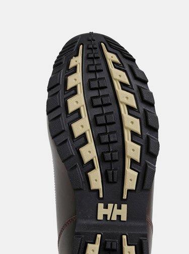 Tmavě hnědé pánské kožené nepromokavé kotníkové boty HELLY HANSEN The Forester