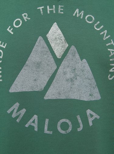Zelená pánska mikina s potlačou Maloja Clavuot