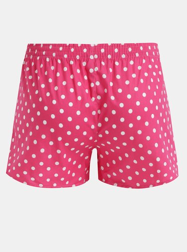 Růžové dámské puntíkované trenýrky El.Ka Underwear