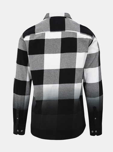 Čierno-biela kockovaná slim fit košeľa ONLY & SONS Freddy
