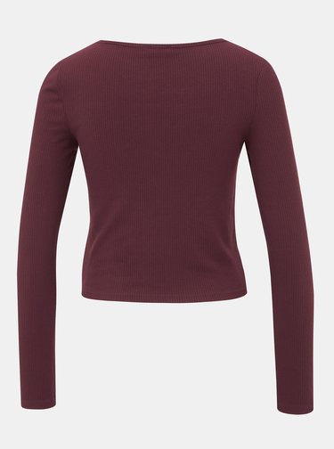 Vínový crop top TALLY WEiJL