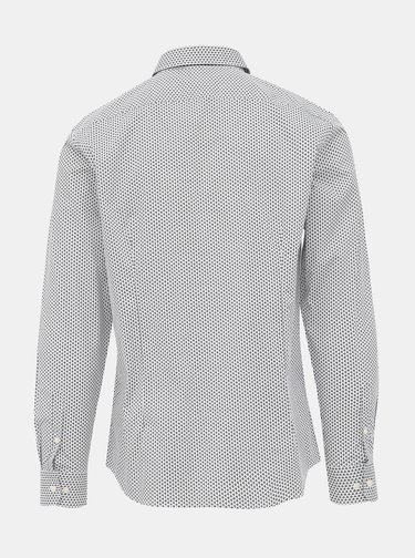 Biela vzorovaná slim fit košeľa Selected Homme Michigan