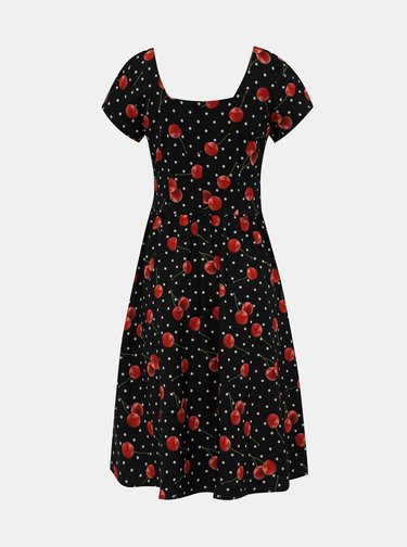 Čierne vzorované šaty Dolly & Dotty Satin