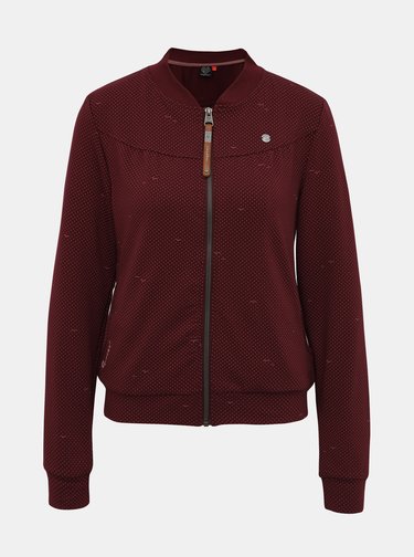 Vínová dámská puntíkovaná mikina Ragwear Kenia