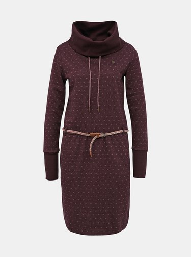 Fialové vzorované mikinové šaty Ragwear Laura B