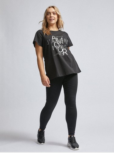 Čierne tričko Dorothy Perkins Curve