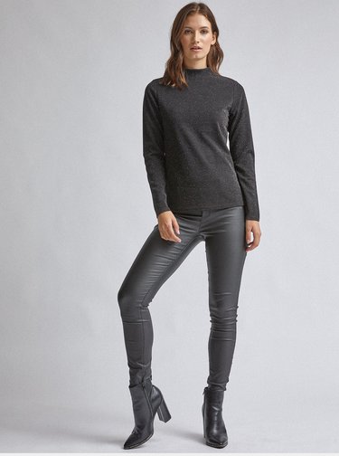 Černý třpytivý top Dorothy Perkins