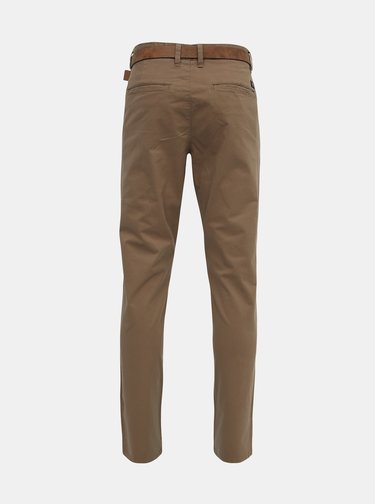 Hnědé pánské chino kalhoty Tom Tailor Denim