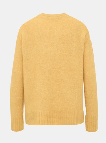 Horčicový basic sveter VERO MODA Kizzi