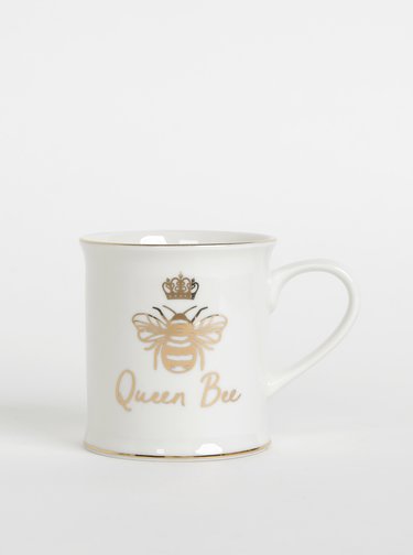 Krémový hrnček s potlačou Sass & Belle Queen Bee