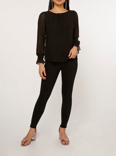 Černé skinny fit kalhoty Dorothy Perkins Petite
