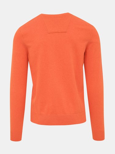 Oranžový pánsky basic sveter Tom Tailor