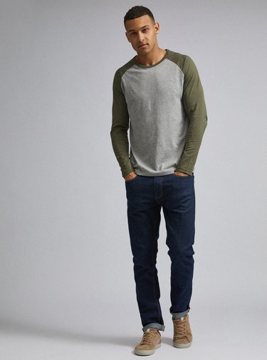 Šedé basic tričko Burton Menswear London Raglan
