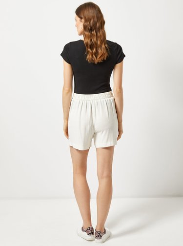 Krémové kraťasy s příměsí lnu Dorothy Perkins