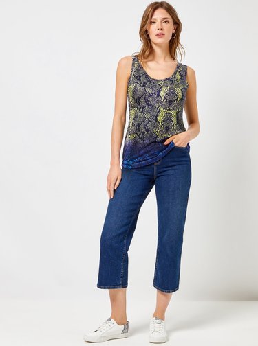 Žluto-modré vzorované tílko Dorothy Perkins