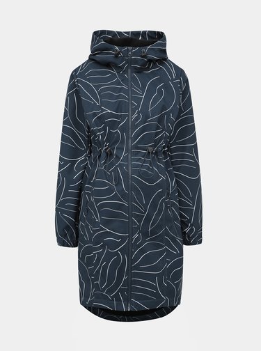 Tmavomodrý vzorovaný tehotenský kabát s vsadkou Mama.licious Shella