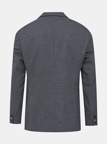 Tmavomodré vzorované sako Jack & Jones Rotterdam