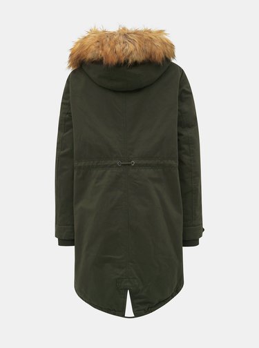 Tmavě zelená zimní parka ONLY Lelin