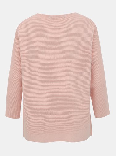 Svetloružový basic sveter VERO MODA Nora