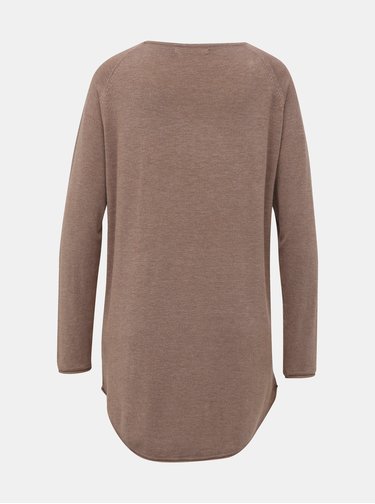 Hnedý basic sveter ONLY Mila Lacy