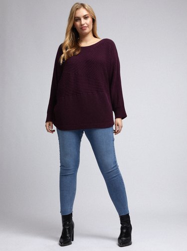 Fialový svetr Dorothy Perkins Curve