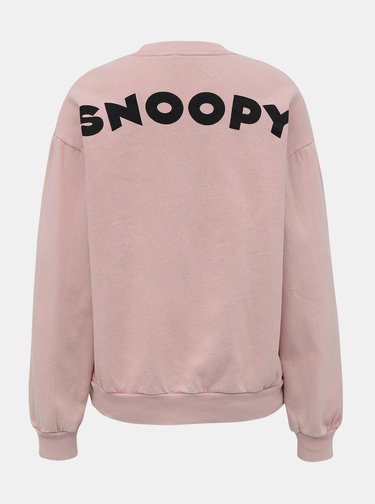 Světle růžová mikina s potiskem TALLY WEiJL Snoopy Olive