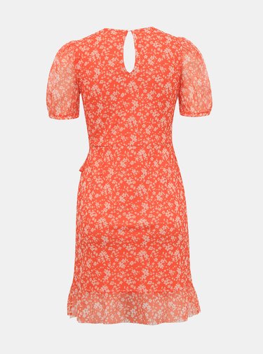 Oranžové květované šaty Miss Selfridge Petites