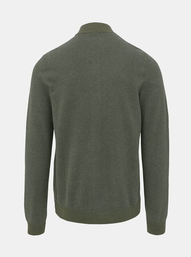 Khaki svetr na zip Selected Homme Fernando