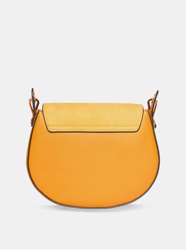 Horčicová crossbody kabelka s detailmi v semišovej úprave Dorothy Perkins