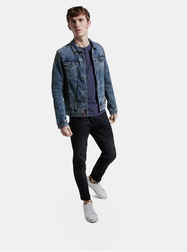 Tmavomodré pánske basic tričko Tom Tailor Denim
